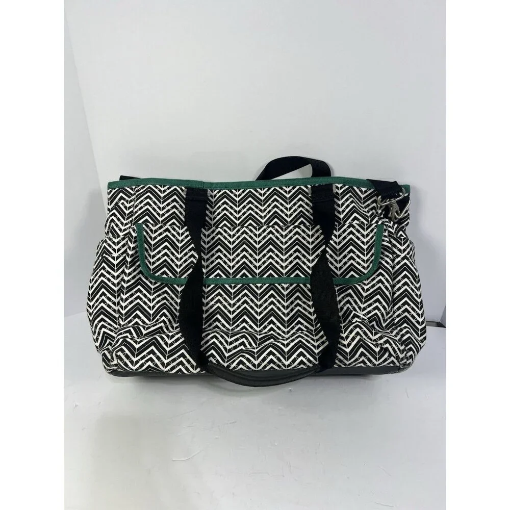 Timbuk2 patterned travel tote bag Diaper Bag Chevron Green Black - Picture 3 of 10